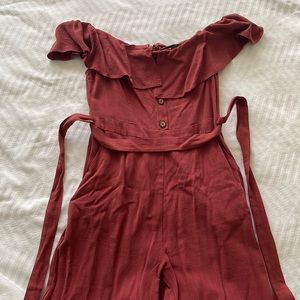 Small off the shoulder & wide leg jumpsuit